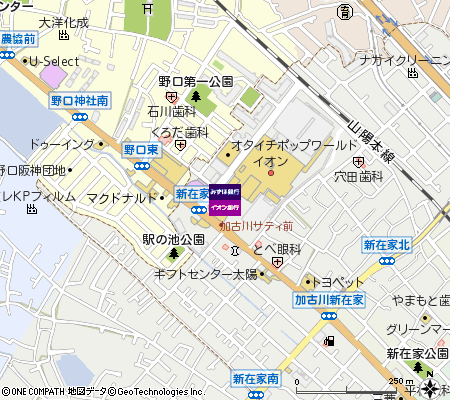 イオン加古川店第二出張所（ATM）付近の地図